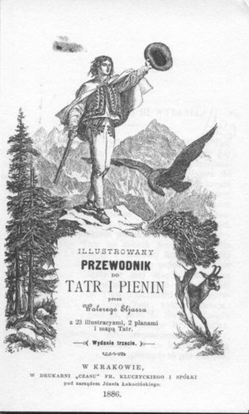 Strona tytułowa przewodnika po Tatrach i Pieninach autorstwa W. Eljasza-Radzikowskiego, źródło: wikipedia